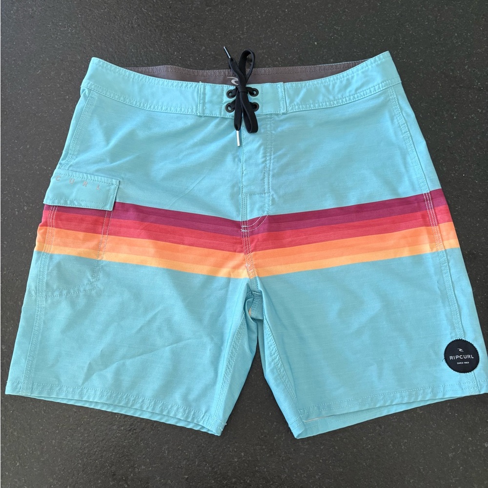 Rip Curl Light Blue and Gray Boardshorts